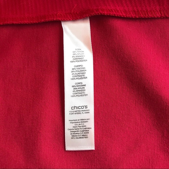 Chico’s  women’s Jacket & coats red Sz 3 - Picture 8 of 8